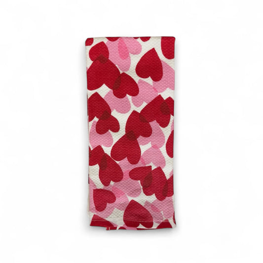 Kate Spade Pink and Red Hearts Kitchen Towel Set - Trendiez U ♥
