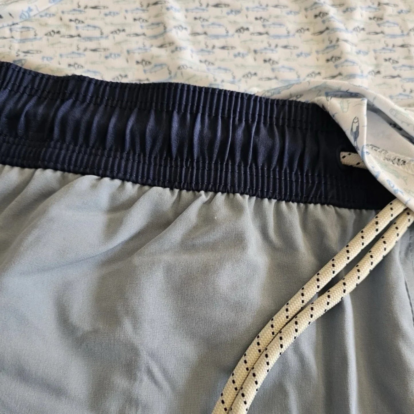 Laguna Men’s Activewear Set – Swim Shorts & Polo, Fish Print XL - Trendiez U ♥