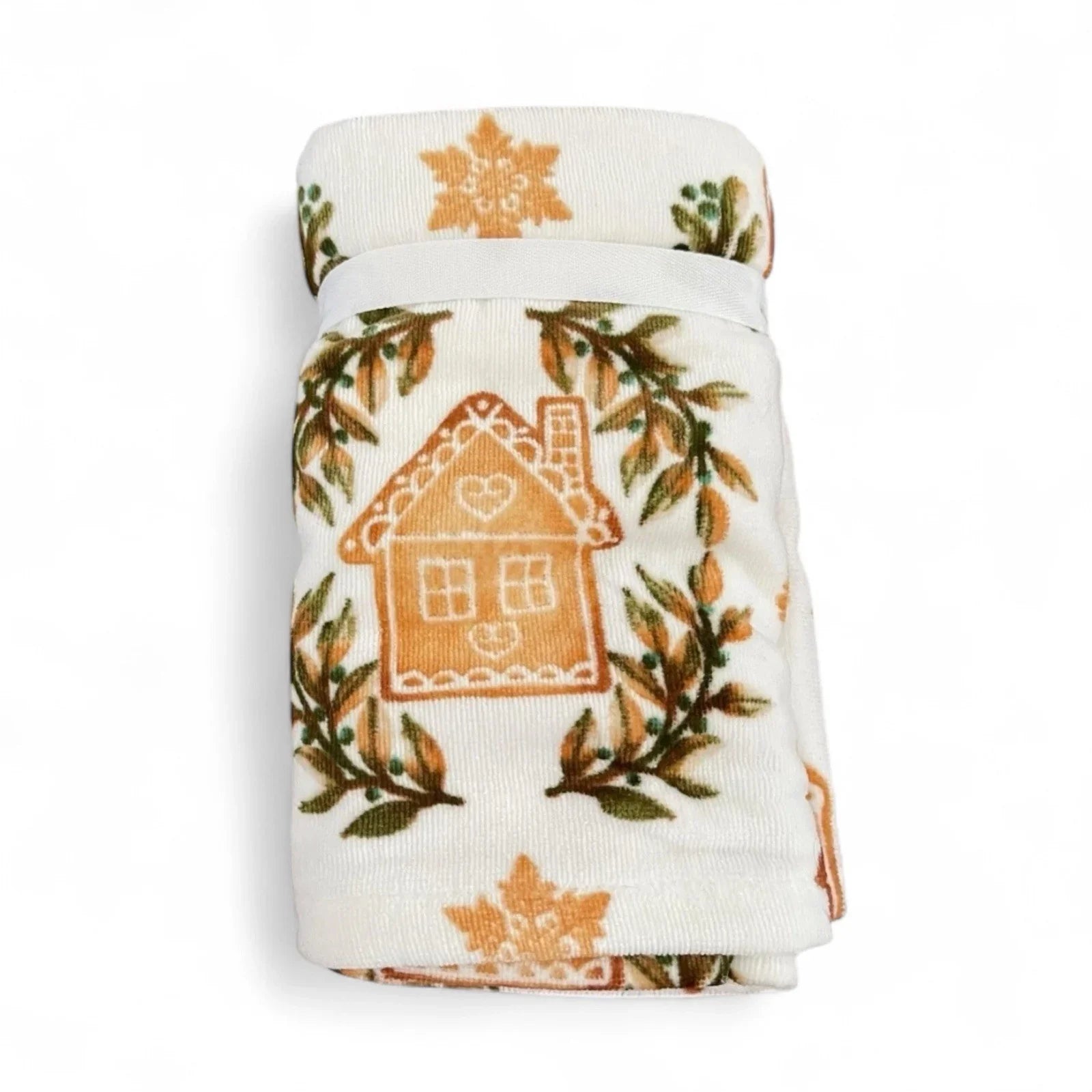 Laura Ashley Bath Towel Set of 4 Gingerbread House Cotton Velour SUPER SOFT - Trendiez U ♥