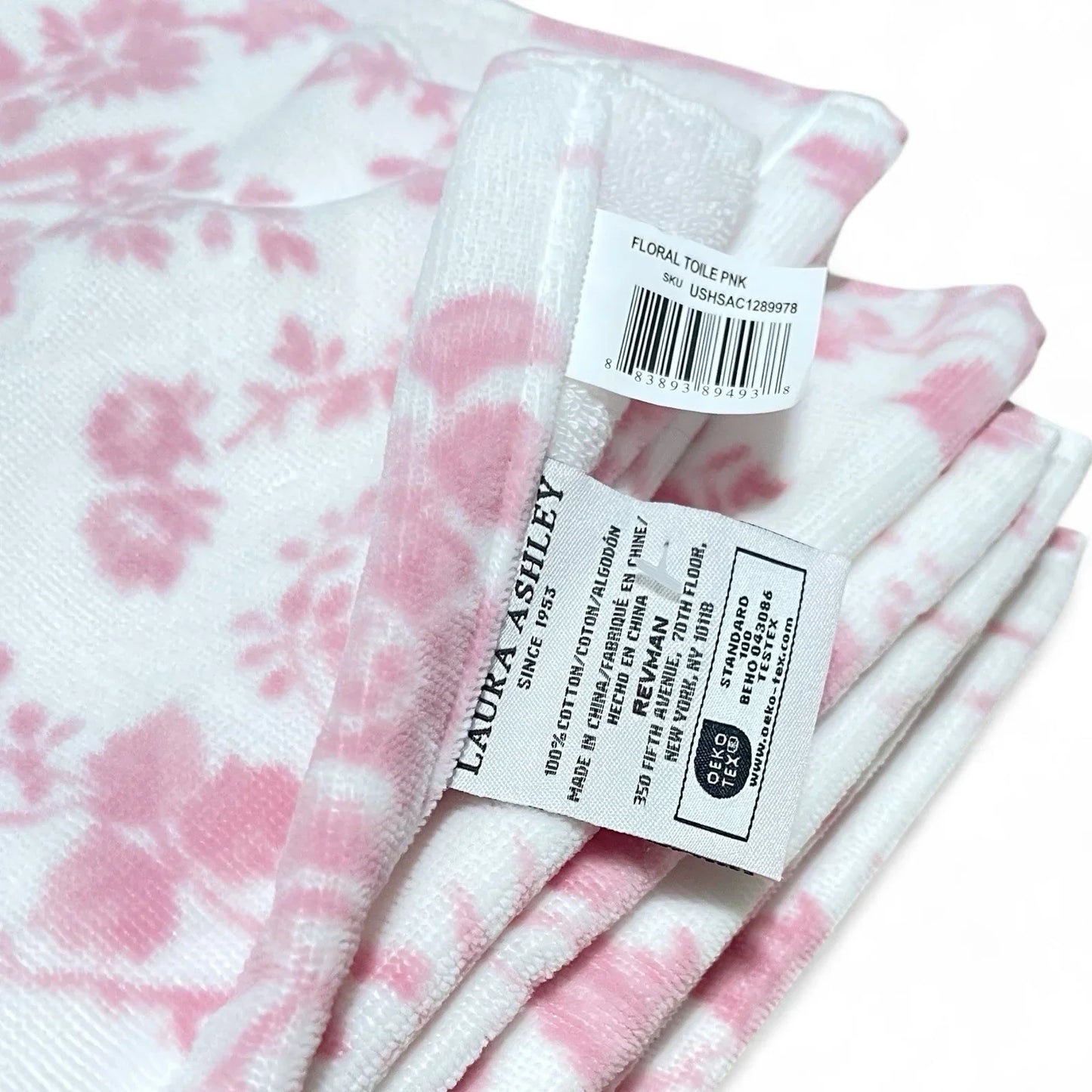 Laura Ashley Delphine Pink Floral 6-Piece Bath Towel Set - Trendiez U ♥