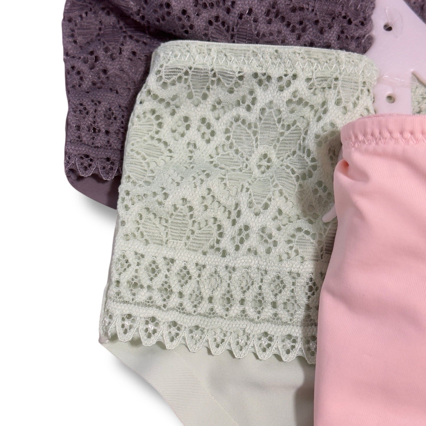 Laura Ashley Women’s Lace Panties – 5-Pair Floral Nylon Blend, Size Large - Trendiez U ♥