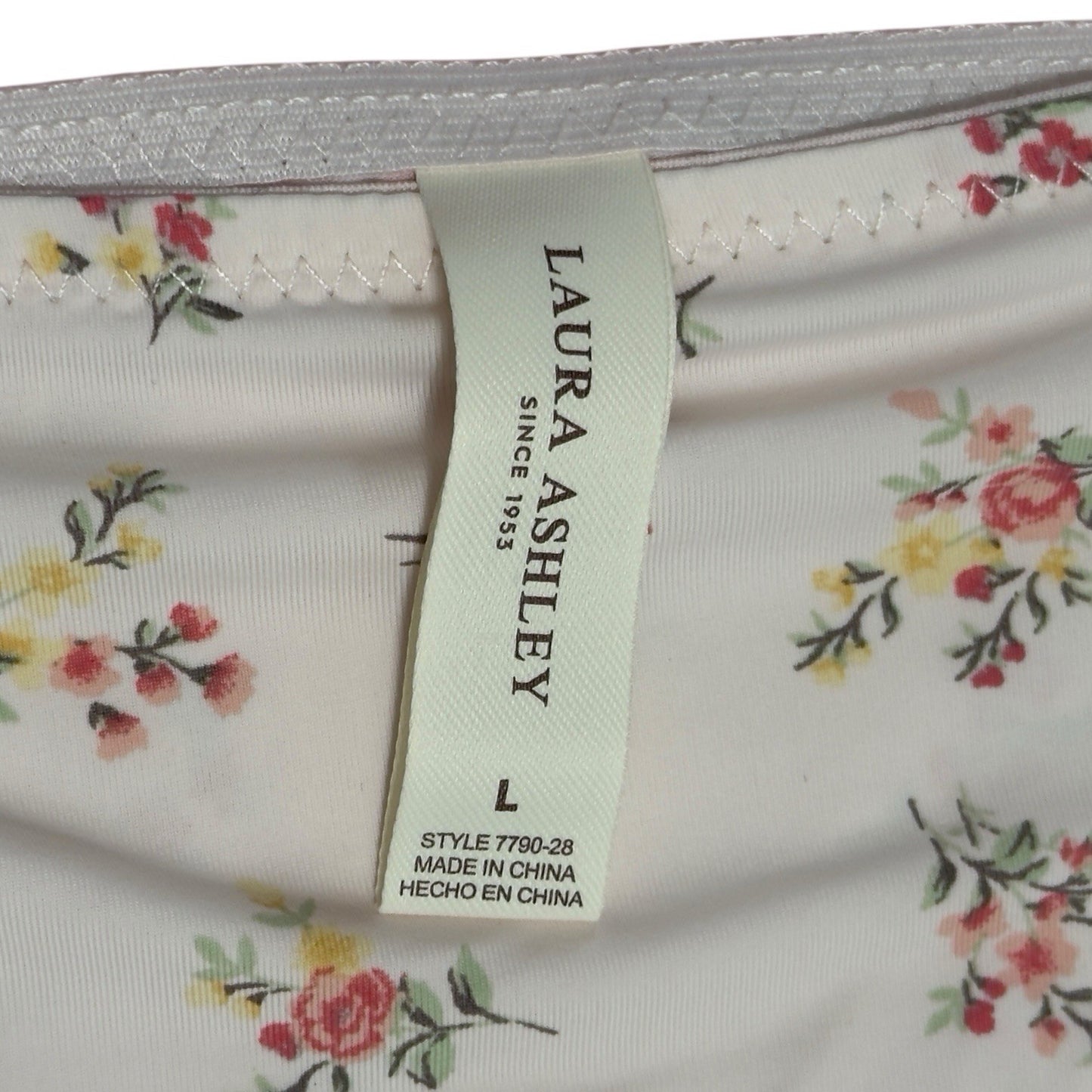 Laura Ashley Women’s Lace Panties – 5-Pair Floral Nylon Blend, Size Large - Trendiez U ♥