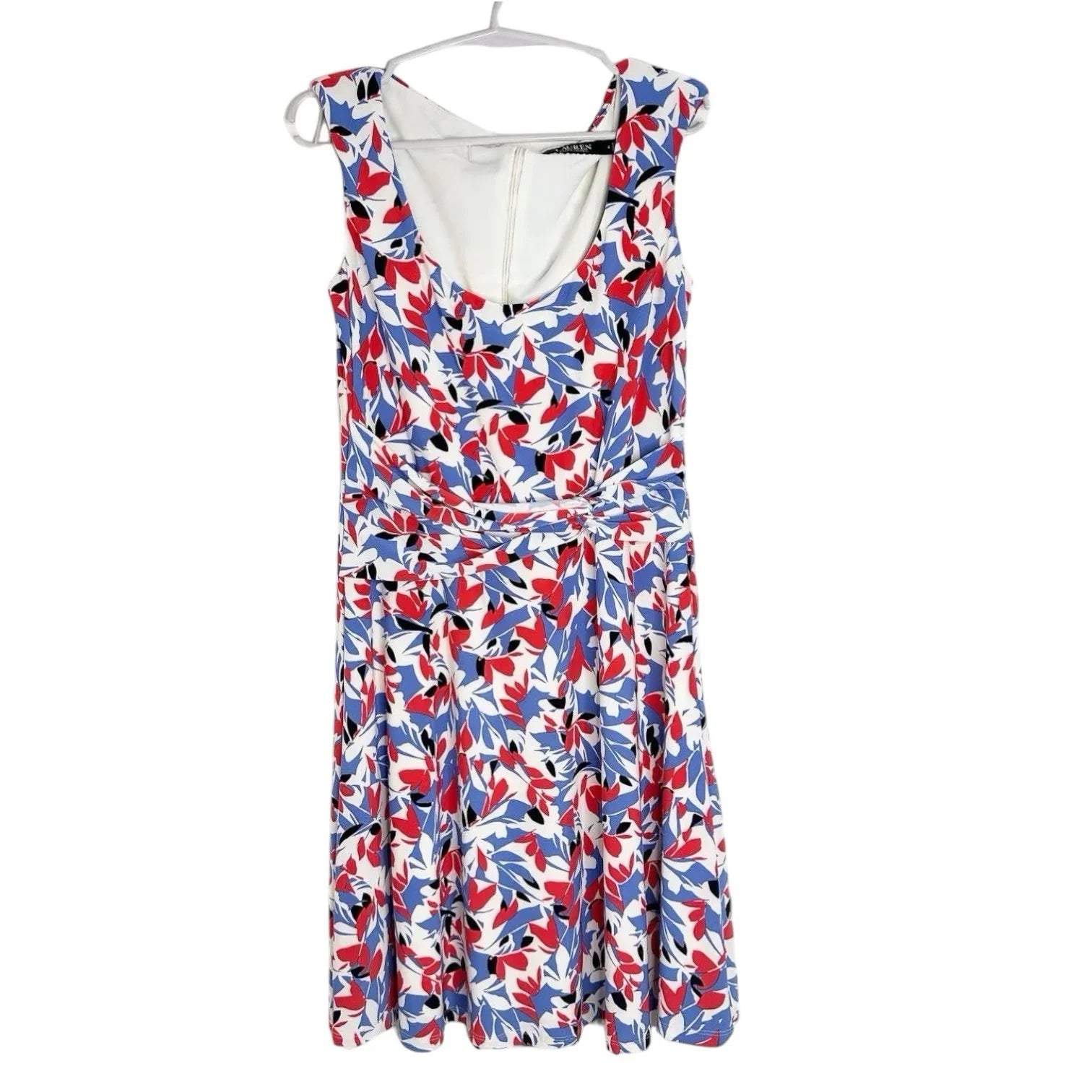 LAUREN RALPH LAUREN MIRALAVIA-SHORT SLEEVE-DAY DRESS SIZE 16 FLORAL DRESS - Trendiez U ♥