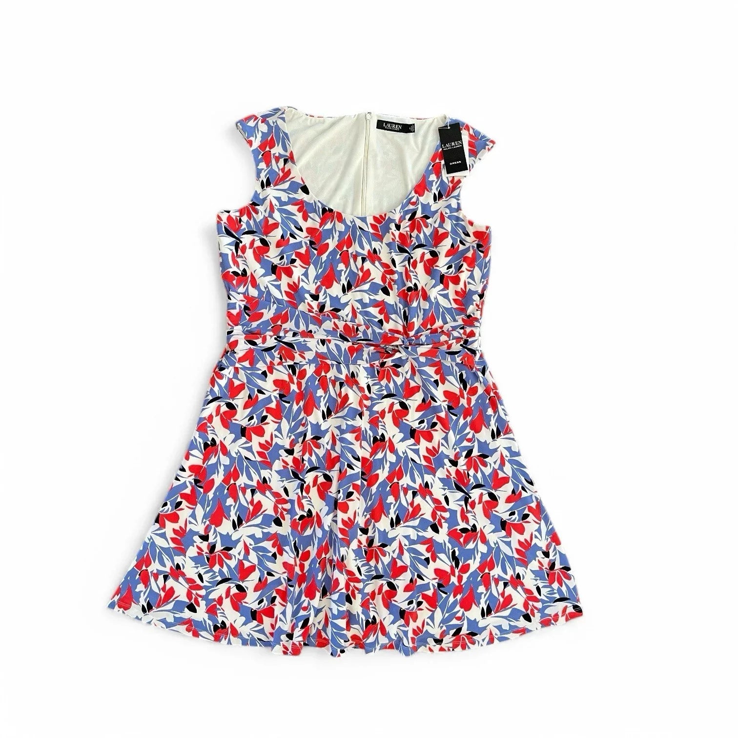 LAUREN RALPH LAUREN MIRALAVIA-SHORT SLEEVE-DAY DRESS SIZE 16 FLORAL DRESS - Trendiez U ♥