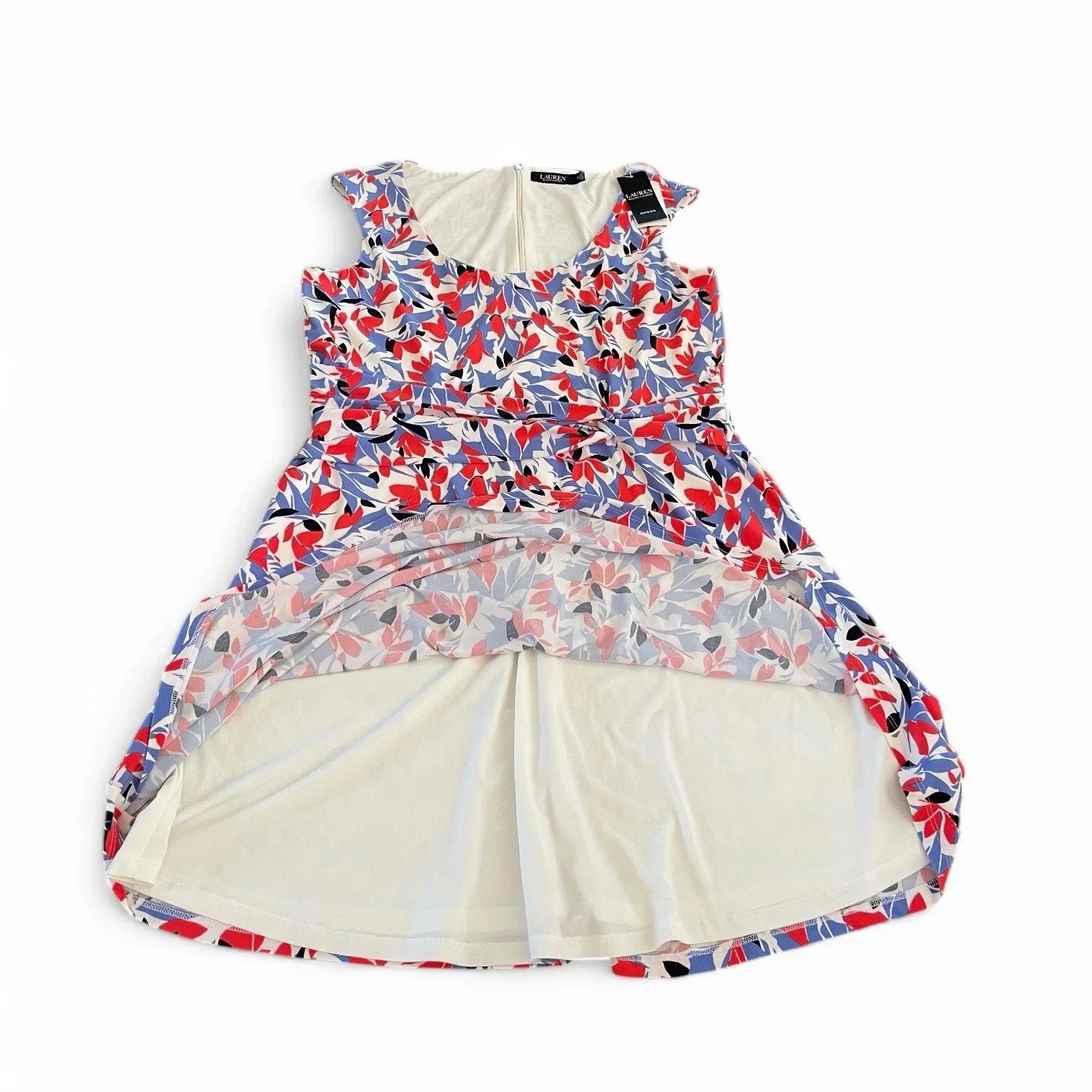LAUREN RALPH LAUREN MIRALAVIA-SHORT SLEEVE-DAY DRESS SIZE 16 FLORAL DRESS - Trendiez U ♥