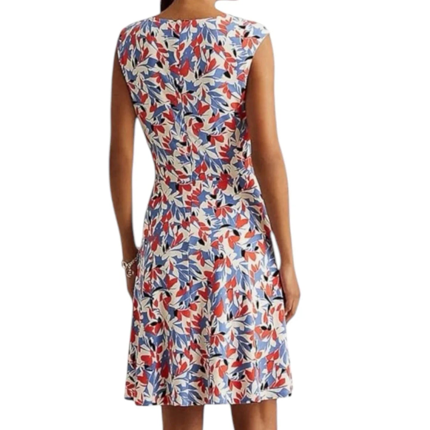 LAUREN RALPH LAUREN MIRALAVIA-SHORT SLEEVE-DAY DRESS SIZE 16 FLORAL DRESS - Trendiez U ♥