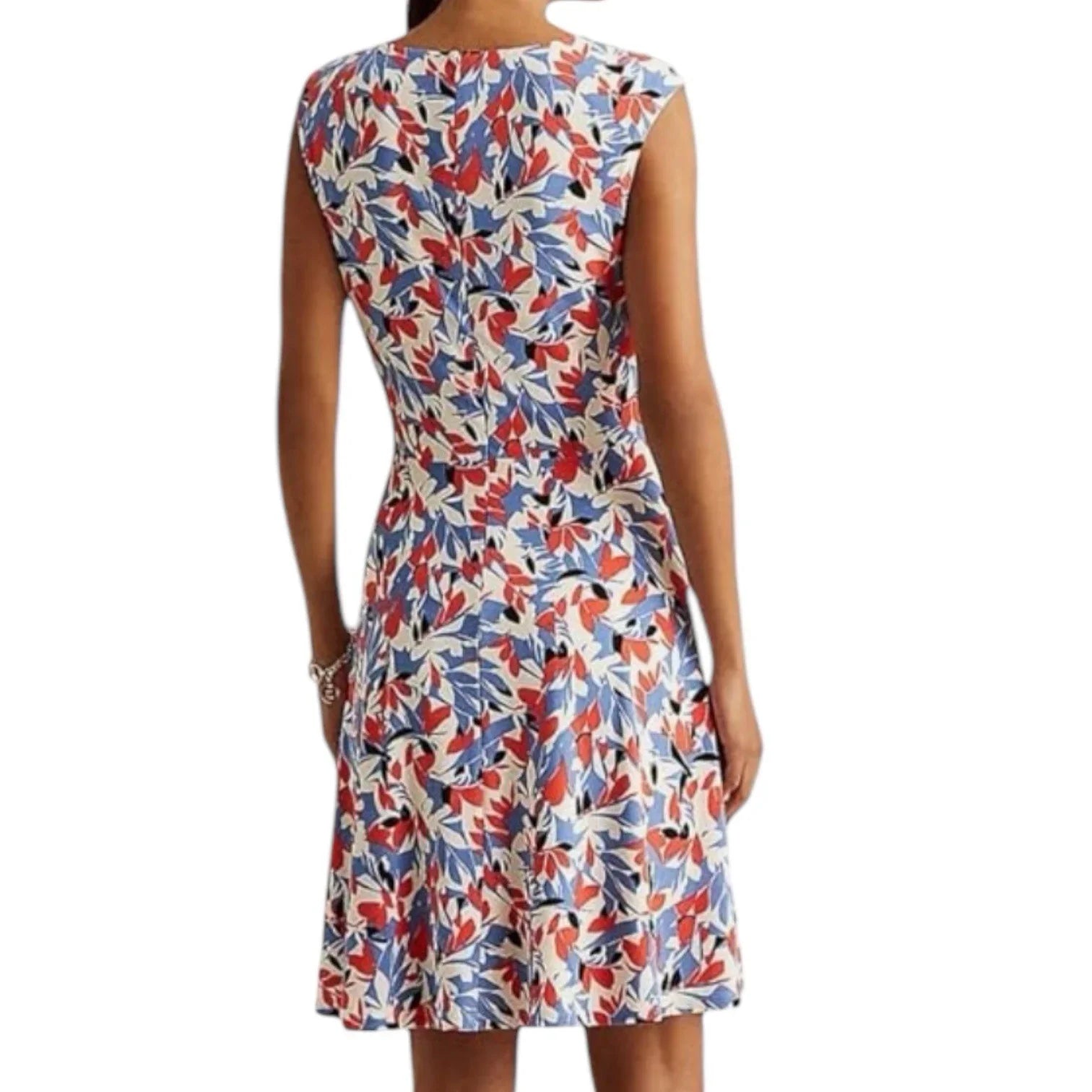 LAUREN RALPH LAUREN MIRALAVIA-SHORT SLEEVE-DAY DRESS SIZE 16 FLORAL DRESS - Trendiez U ♥