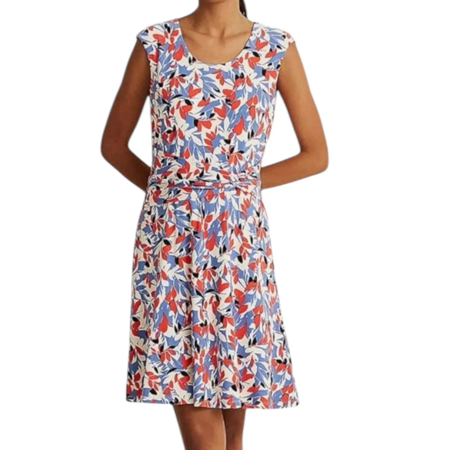 LAUREN RALPH LAUREN MIRALAVIA-SHORT SLEEVE-DAY DRESS SIZE 16 FLORAL DRESS - Trendiez U ♥