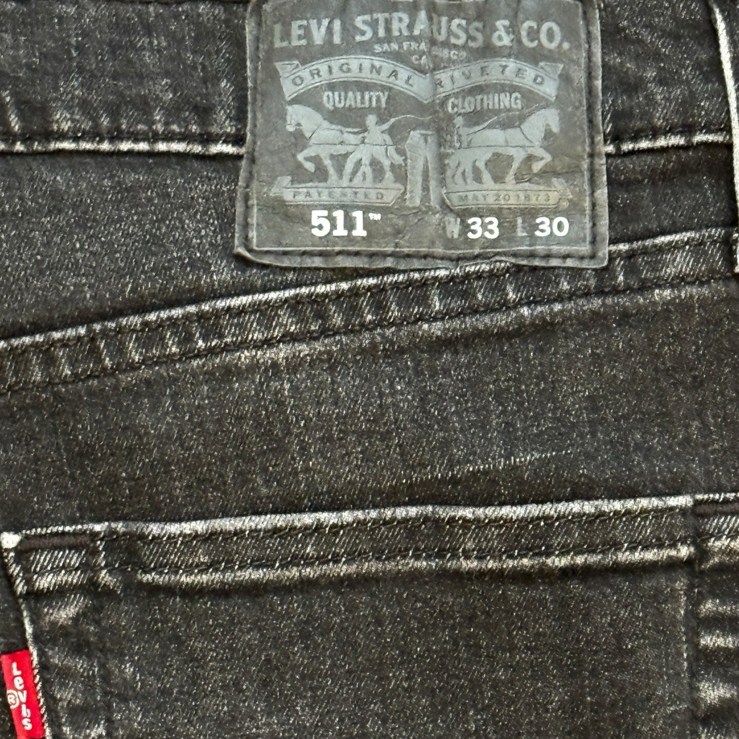 Levi’s 511 Men’s Slim Fit Jeans – Black Stretch Denim, 33x30 - Trendiez U ♥