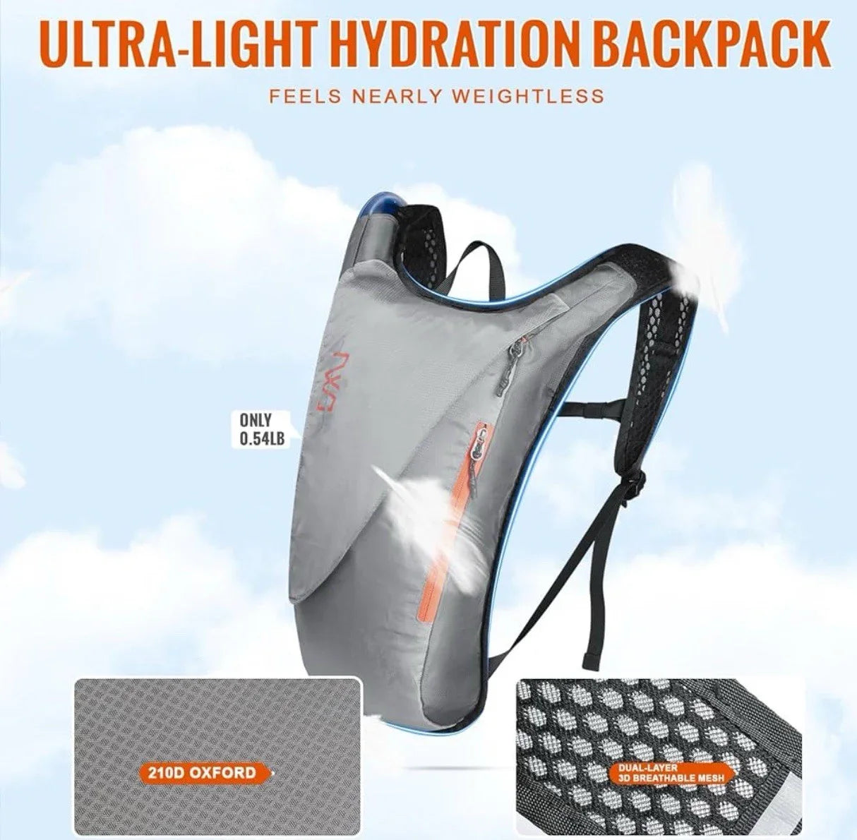 Lightweight Hydration Hiking Backpack with 3L PEVA Water Bladder Hiking - Trendiez U ♥