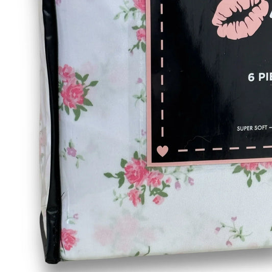Luv Betsey by Betsey Johnson King Sheet Set – Pink Floral Microfiber - Trendiez U ♥