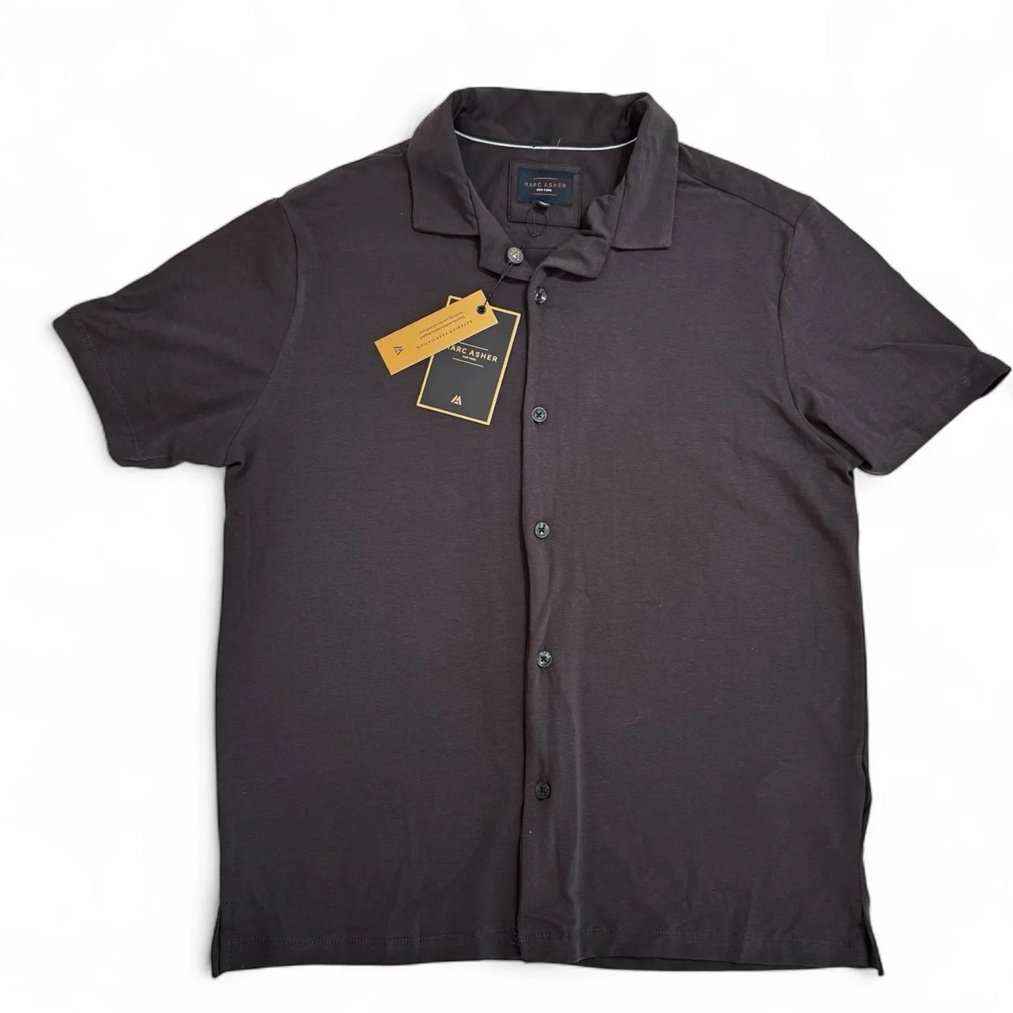 Marc Asher New York Men’s Button-Down Shirt – Short Sleeve, Size Large - Trendiez U ♥