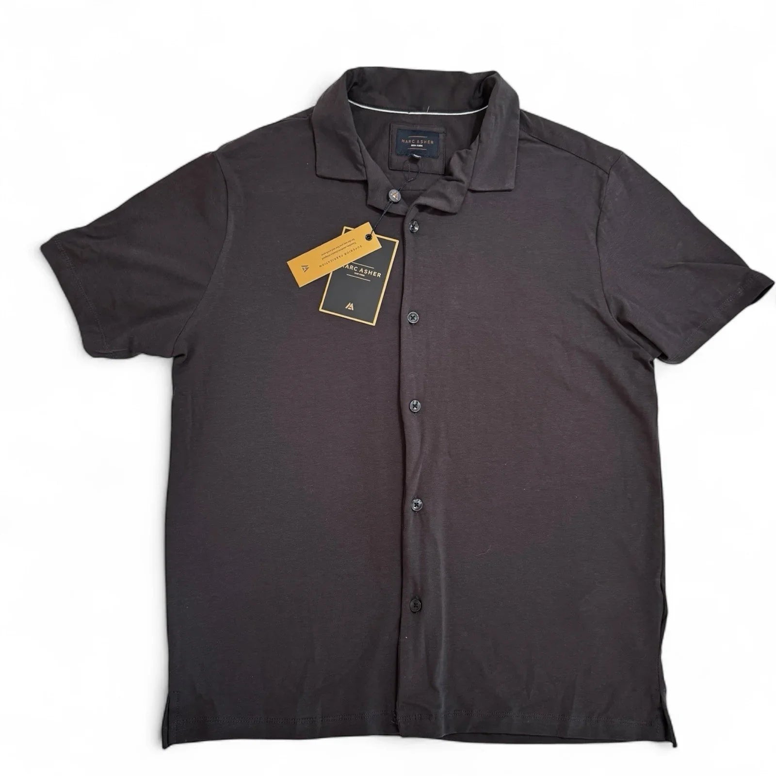 Marc Asher New York Men’s Button-Down Shirt – Short Sleeve, Size Large - Trendiez U ♥