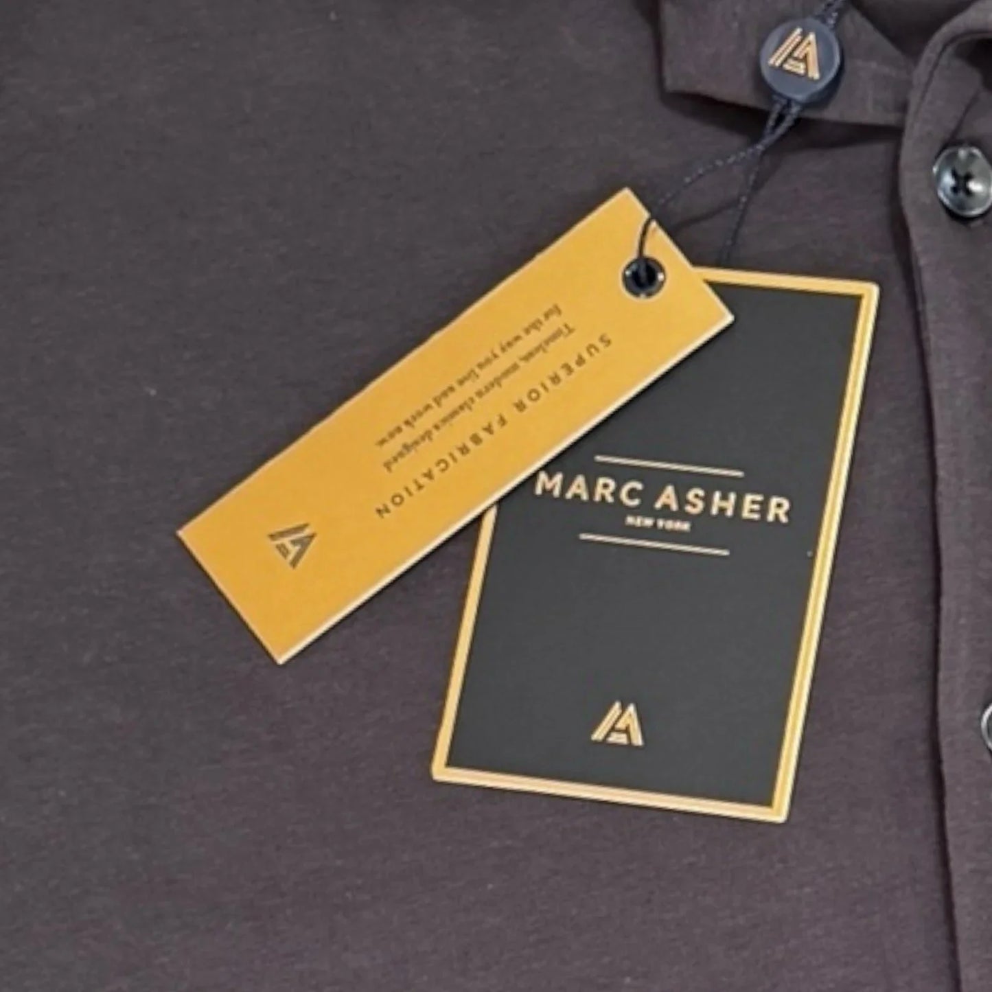 Marc Asher New York Men’s Button-Down Shirt – Short Sleeve, Size Large - Trendiez U ♥