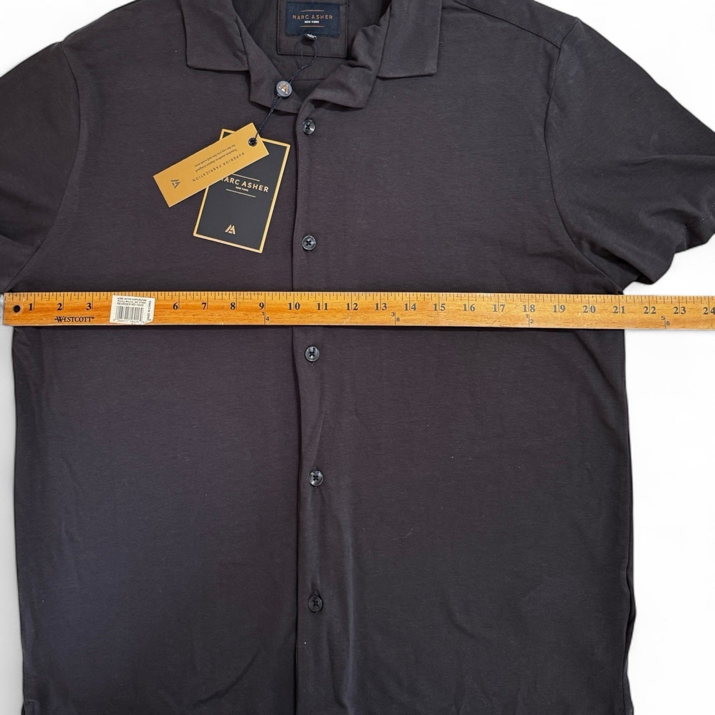 Marc Asher New York Men’s Button-Down Shirt – Short Sleeve, Size Large - Trendiez U ♥