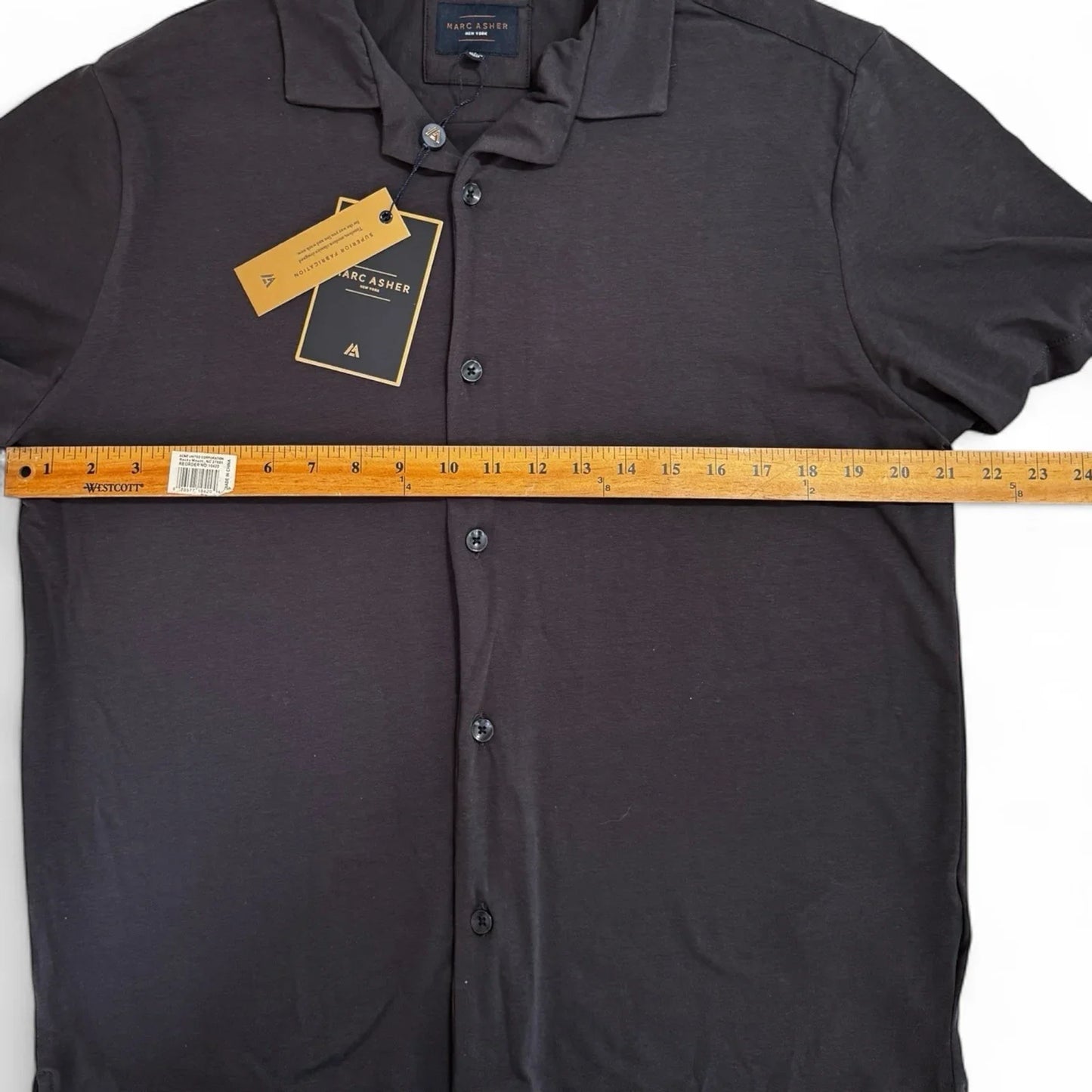 Marc Asher New York Men’s Button-Down Shirt – Short Sleeve, Size Large - Trendiez U ♥