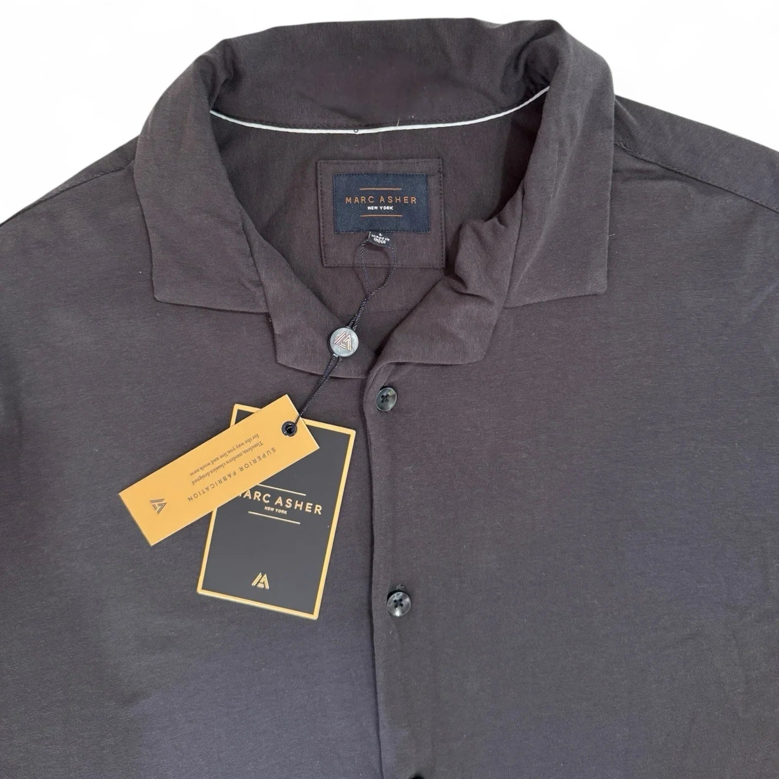 Marc Asher New York Men’s Button-Down Shirt – Short Sleeve, Size Large - Trendiez U ♥