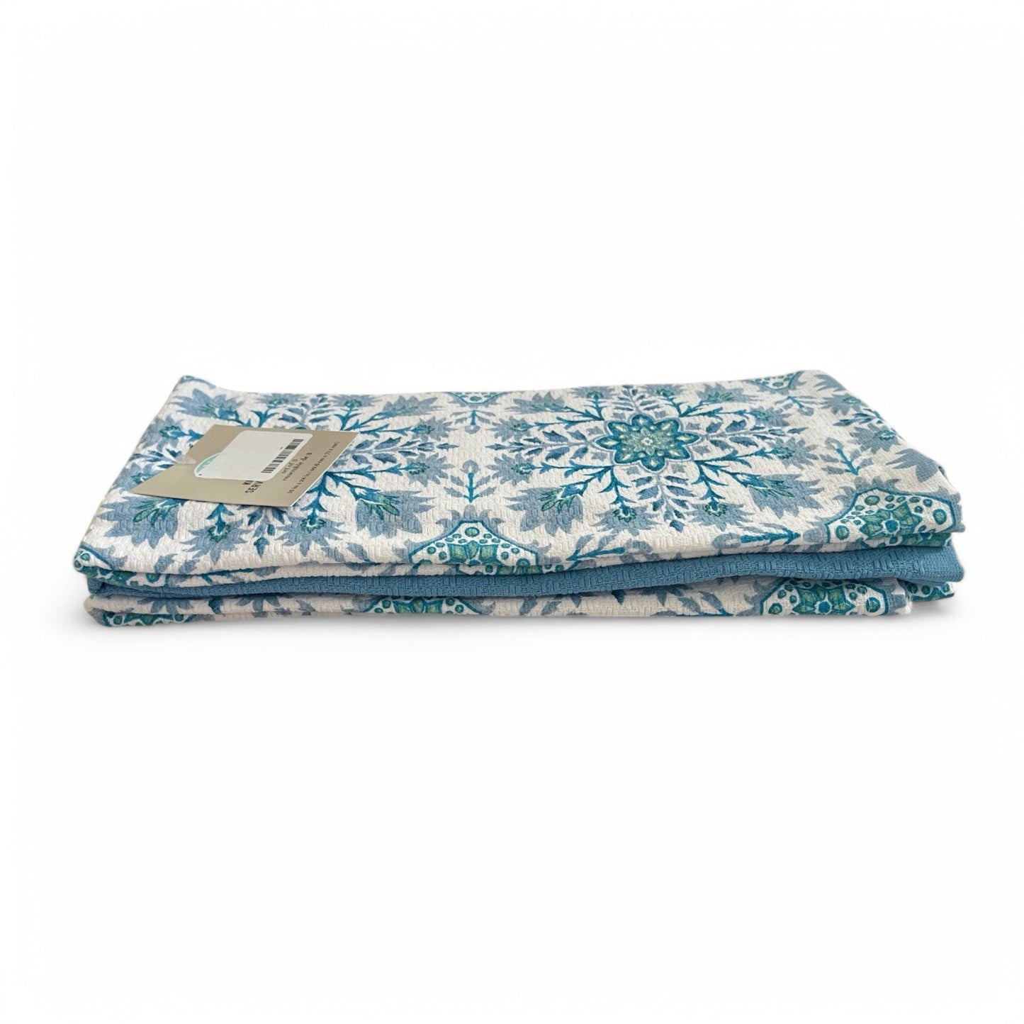 Martha Stewart Dual Purpose Blue Floral Kitchen Towel Set of 3 Boho Spring - Trendiez U ♥