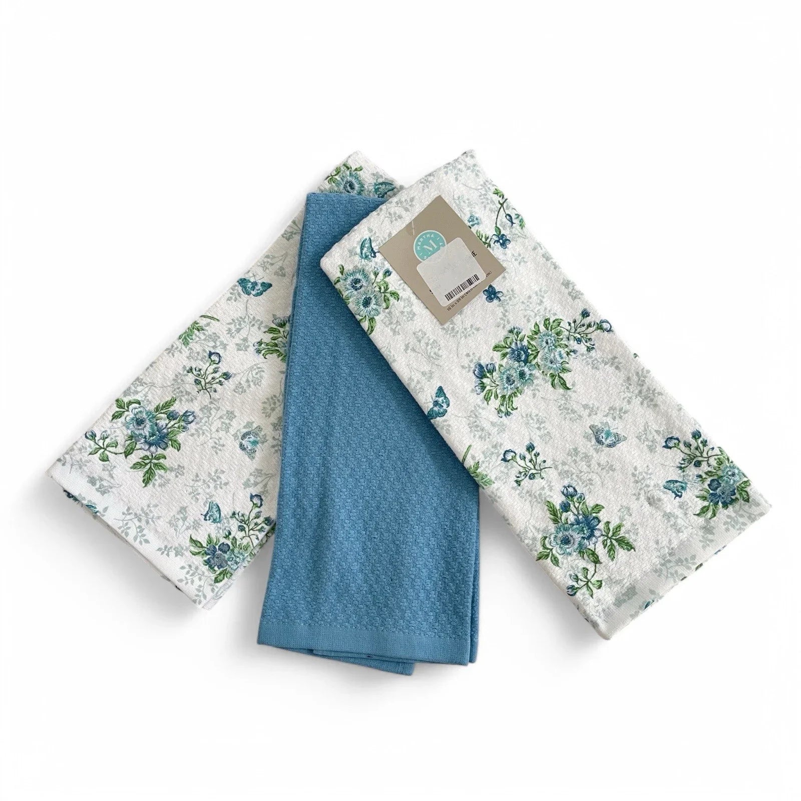 Martha Stewart Dual Purpose Floral Kitchen Towel Set Of 3 Spring Easter Decor - Trendiez U ♥