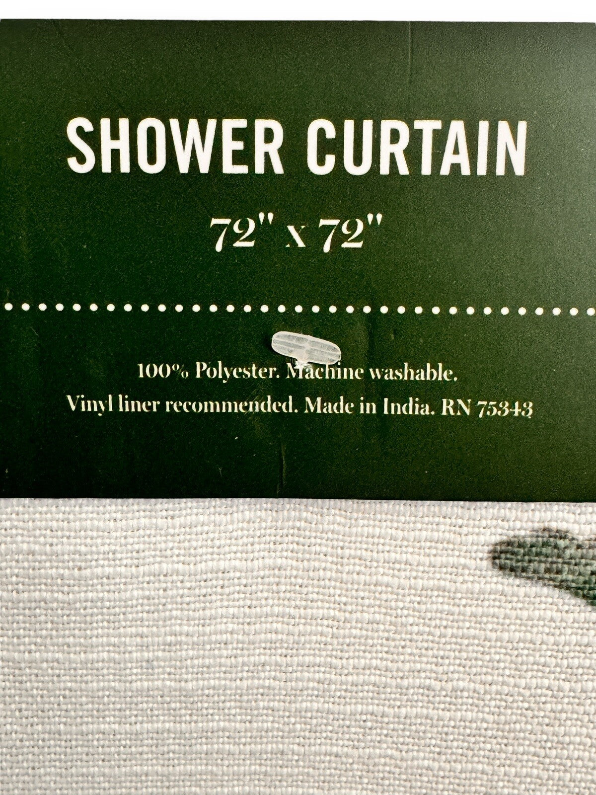 Martha Stewart Embroidered Holiday Bear Santa Heavy Fabric Shower Curtain 72x72 - Trendiez U ♥