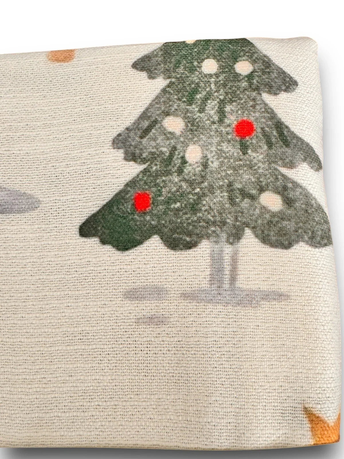 Martha Stewart Embroidered Holiday Bear Santa Heavy Fabric Shower Curtain 72x72 - Trendiez U ♥