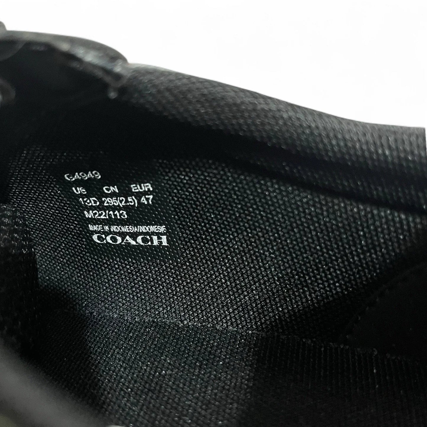 Mens COACH Signature Clip Low Sneakers Black Charcoal Size 13 - Trendiez U ♥