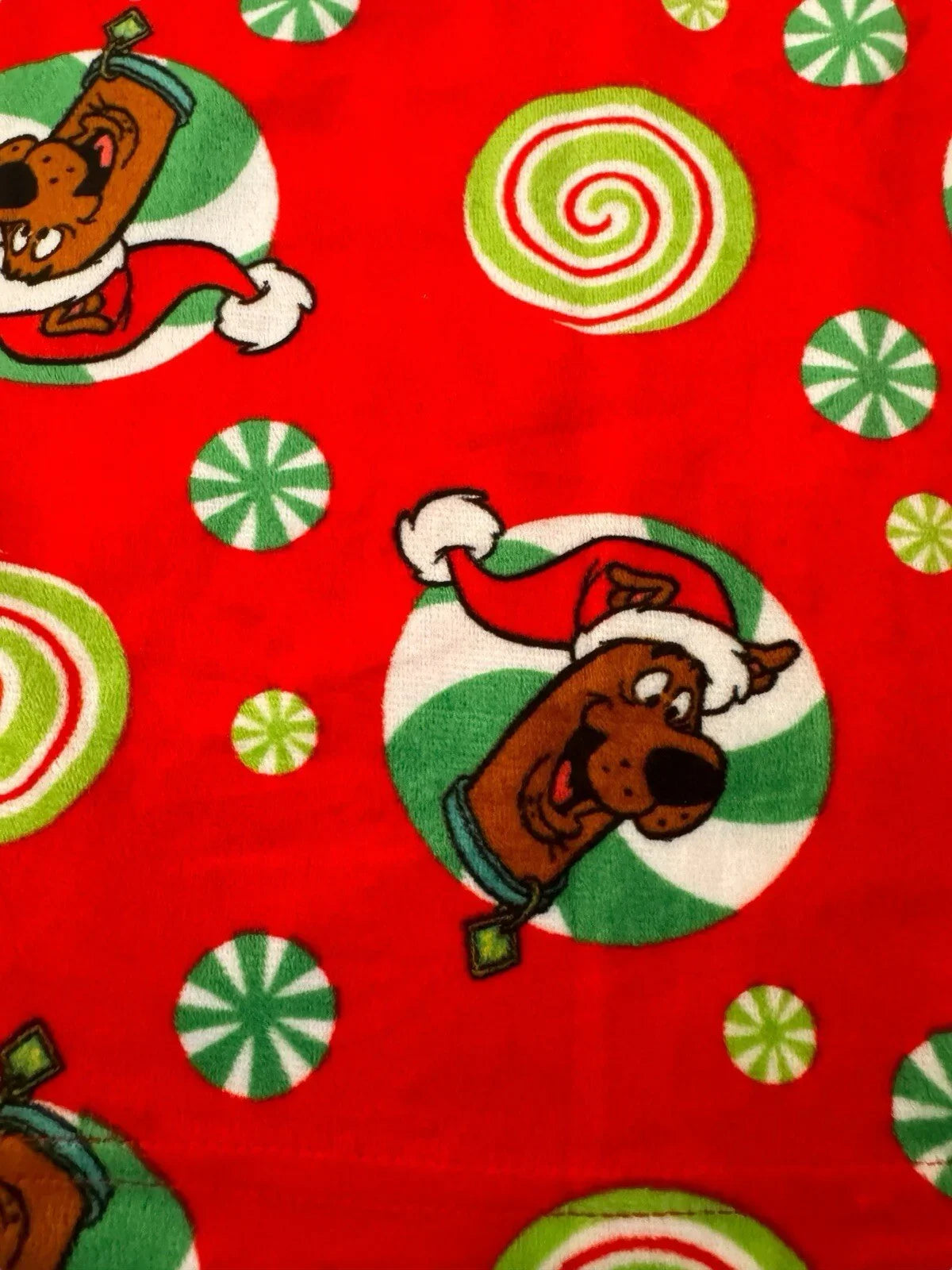 Mens Scooby Doo Christmas Santa Hat Fleece Lounge Pajama Pants Size XL NEW - Trendiez U ♥