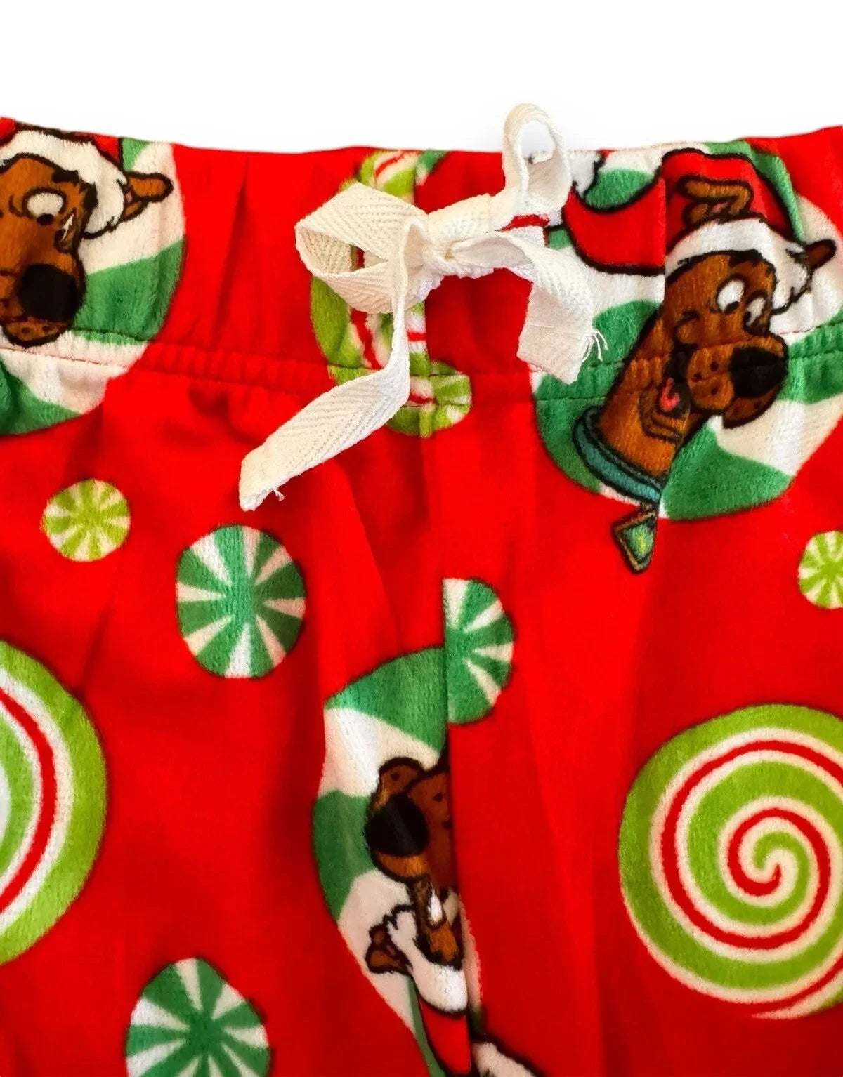 Mens Scooby Doo Christmas Santa Hat Fleece Lounge Pajama Pants Size XL NEW - Trendiez U ♥