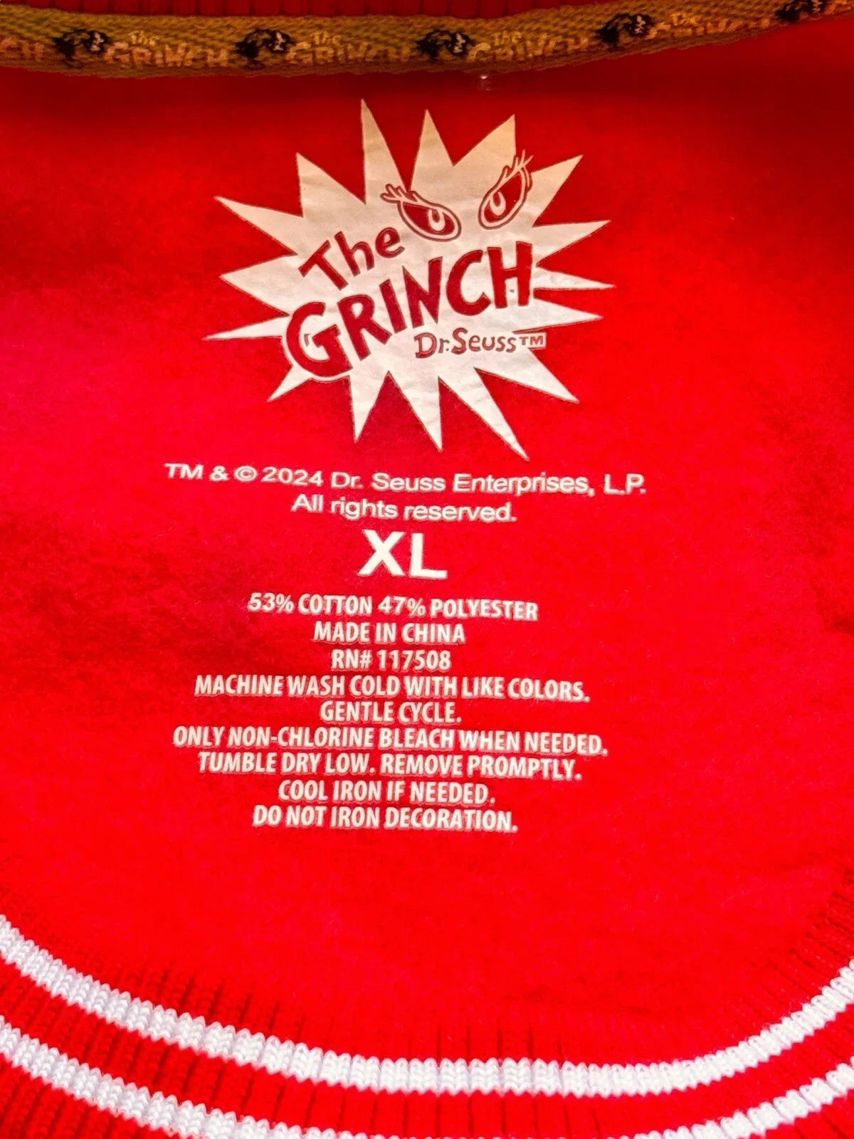 Merry Grinchmas Ugly Sweater Unisex Sweatshirt Grinch Red Soft Cozy Christmas XL - Trendiez U ♥