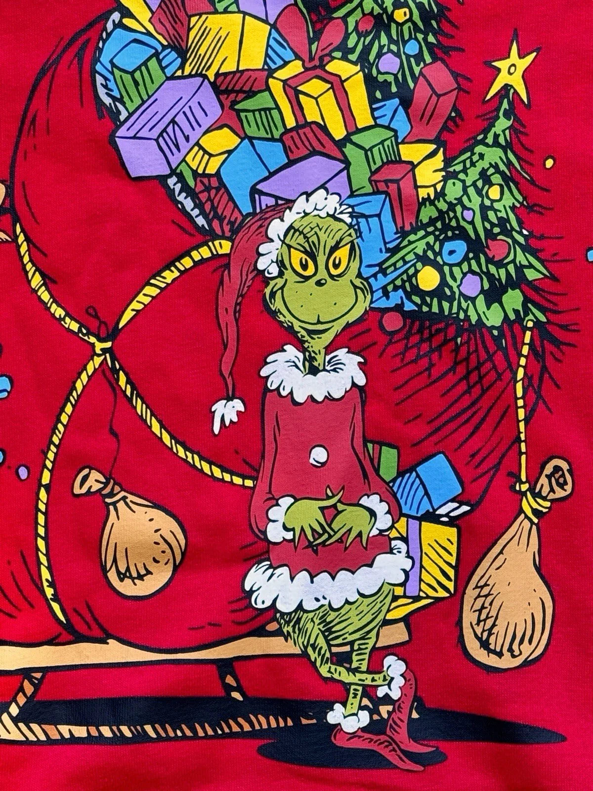 Merry Grinchmas Ugly Sweater Unisex Sweatshirt Grinch Red Soft Cozy Christmas XL - Trendiez U ♥