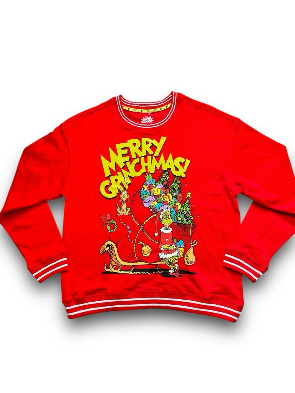 Merry Grinchmas Ugly Sweater Unisex Sweatshirt Grinch Red Soft Cozy Christmas XL - Trendiez U ♥