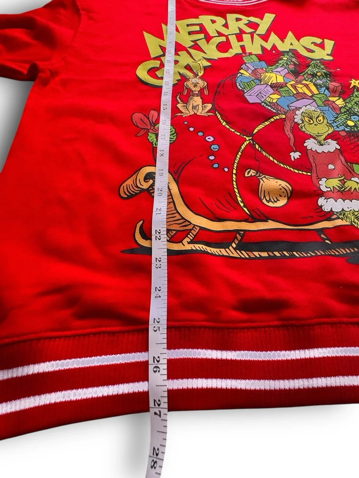 Merry Grinchmas Ugly Sweater Unisex Sweatshirt Grinch Red Soft Cozy Christmas XL - Trendiez U ♥