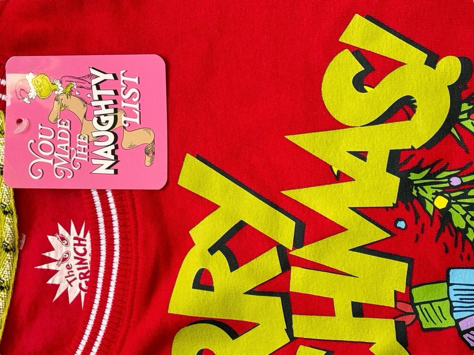 Merry Grinchmas Ugly Sweater Unisex Sweatshirt Grinch Red Soft Cozy Christmas XL - Trendiez U ♥