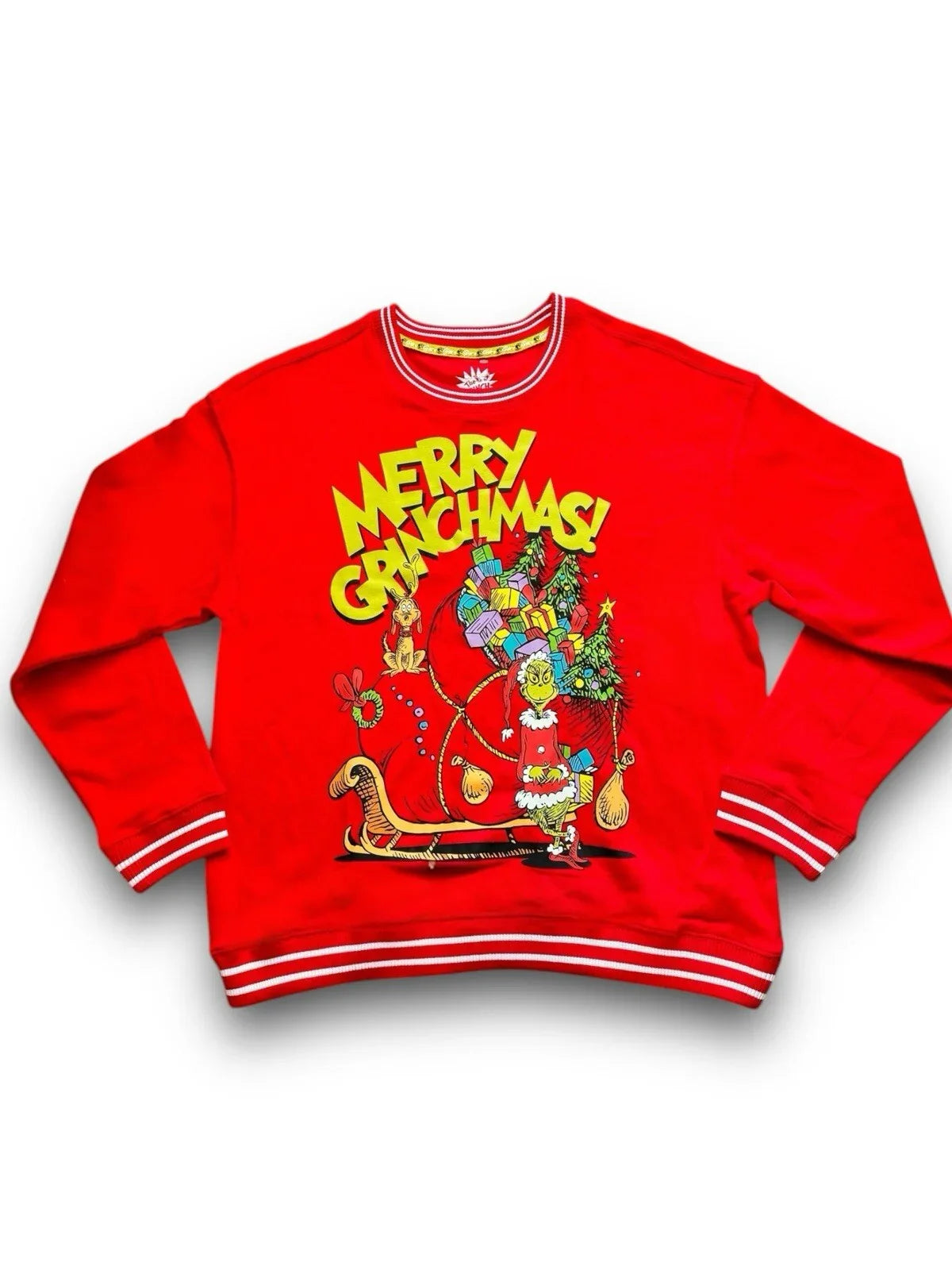 Merry Grinchmas Ugly Sweater Unisex Sweatshirt Grinch Red Soft Cozy Christmas XL - Trendiez U ♥