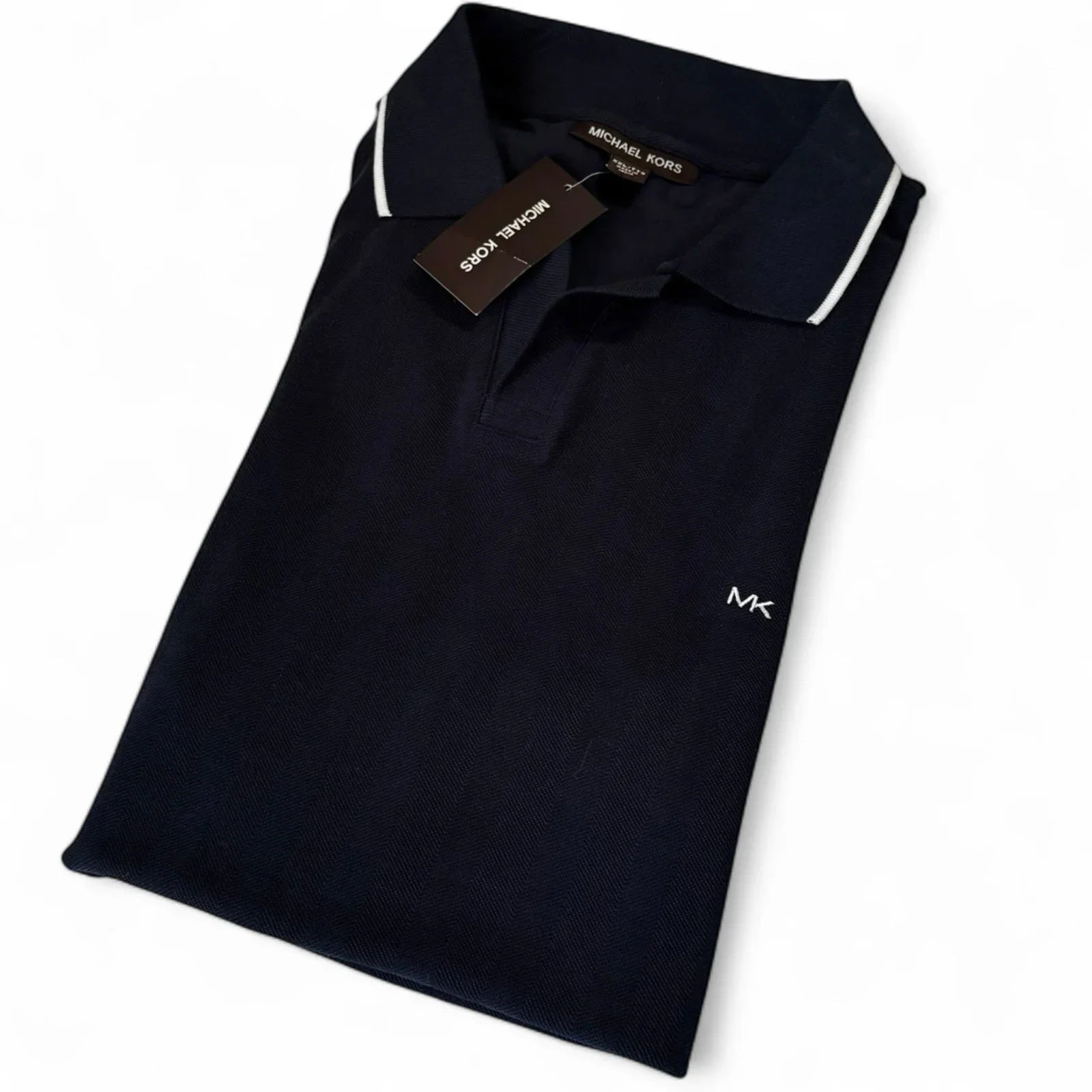 Michael Kors Men’s Polo Shirt – Navy Blue Short Sleeve - Trendiez U ♥