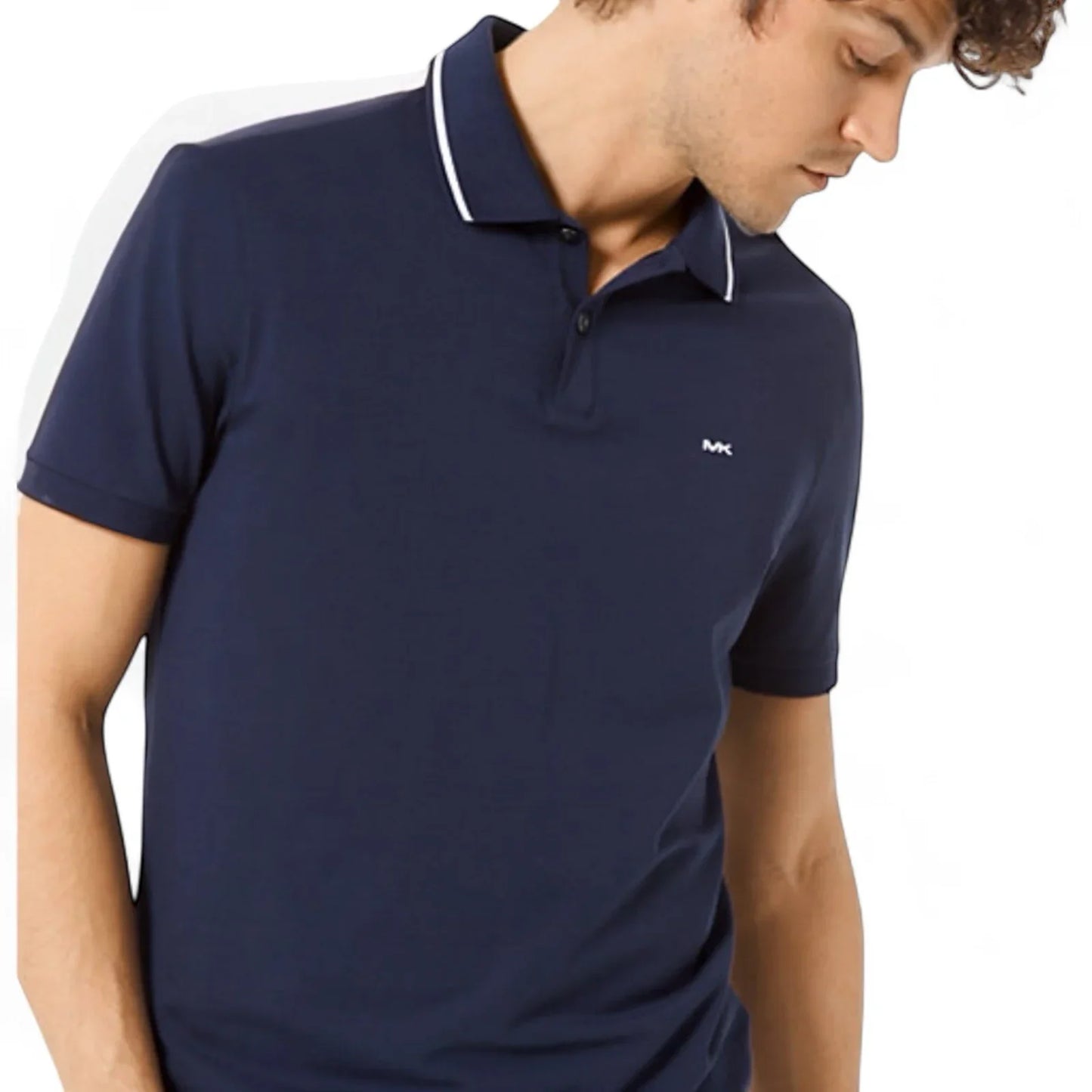 Michael Kors Men’s Polo Shirt – Navy Blue Short Sleeve - Trendiez U ♥