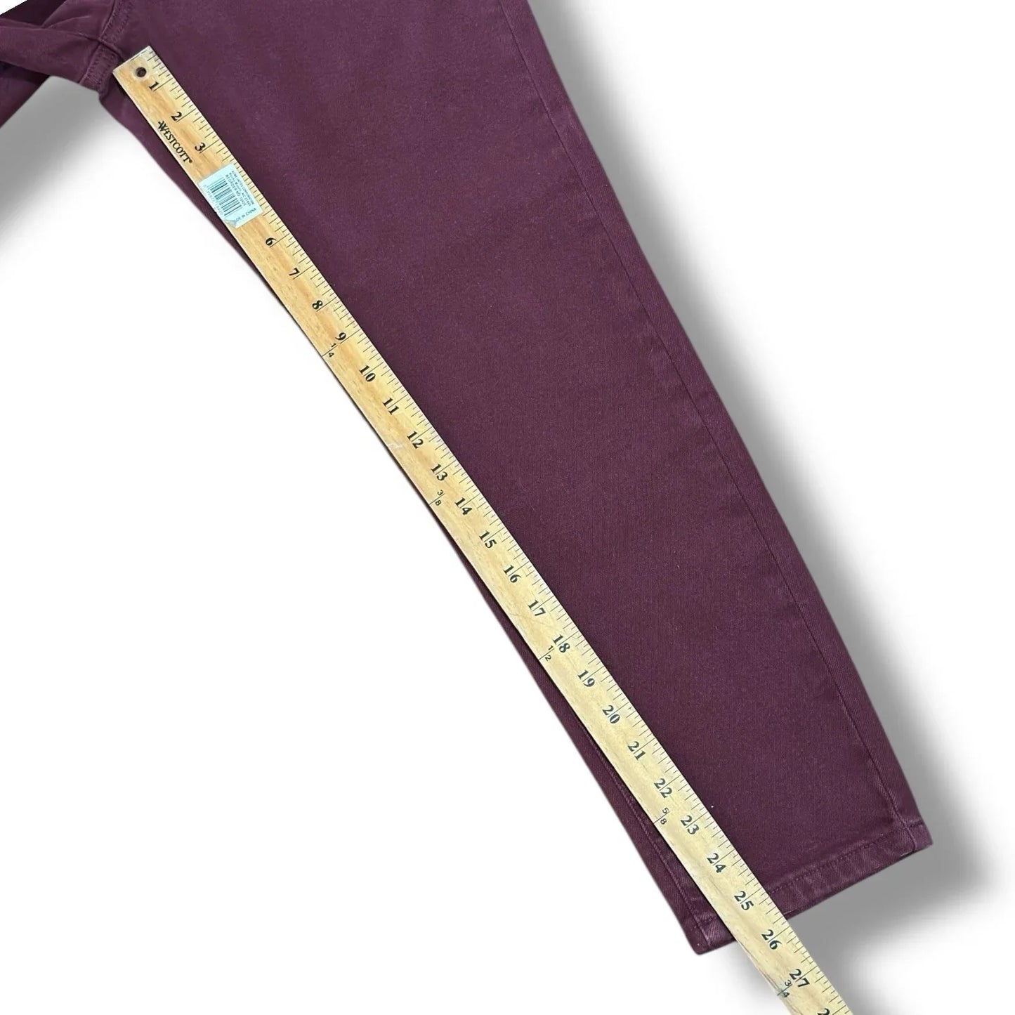 Michael Kors Women’s Selma Skinny Ankle Jeans – High-Rise Slim Fit, Red Burgundy, Size 6 - Trendiez U ♥