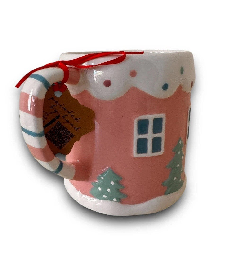 NEW Lang Pink Christmas Gingerbread House Coffee Cup/ Mug - Trendiez U ♥
