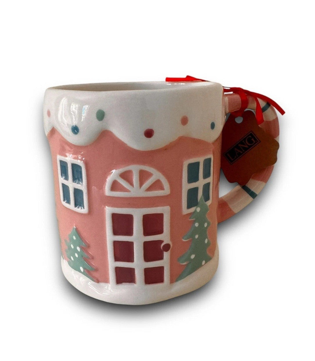 NEW Lang Pink Christmas Gingerbread House Coffee Cup/ Mug - Trendiez U ♥