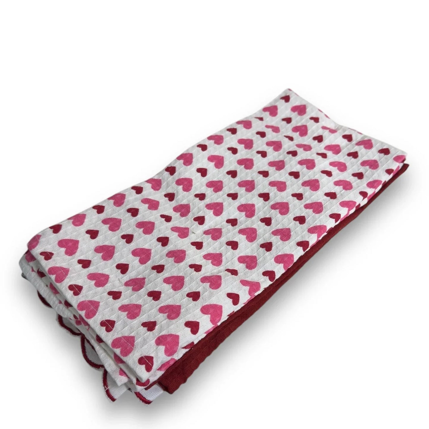 Nicole Miller Kitchen Towels - Set of 3 - Heart Embroidery - Trendiez U ♥