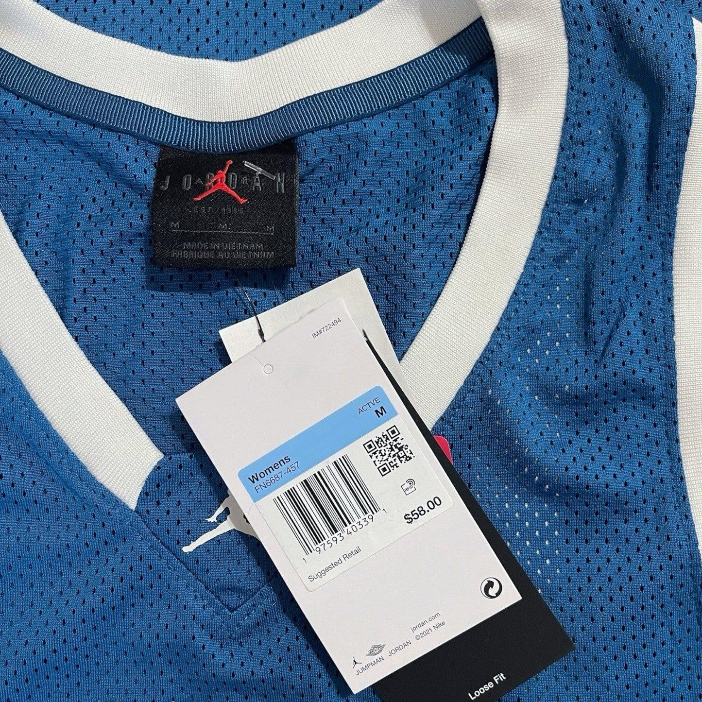 Nike Air Jordan 23 Women’s Jersey – Blue/White, Size M - Trendiez U ♥