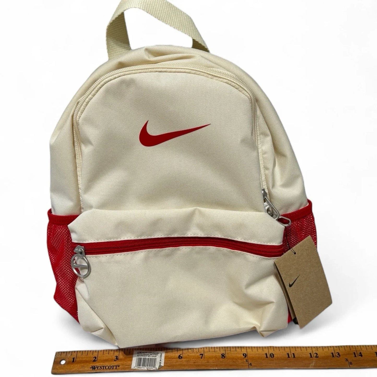 Nike Brasilia Heritage Mini Travel Backpack Beach Red & Cream FZ7222 113 - Trendiez U ♥