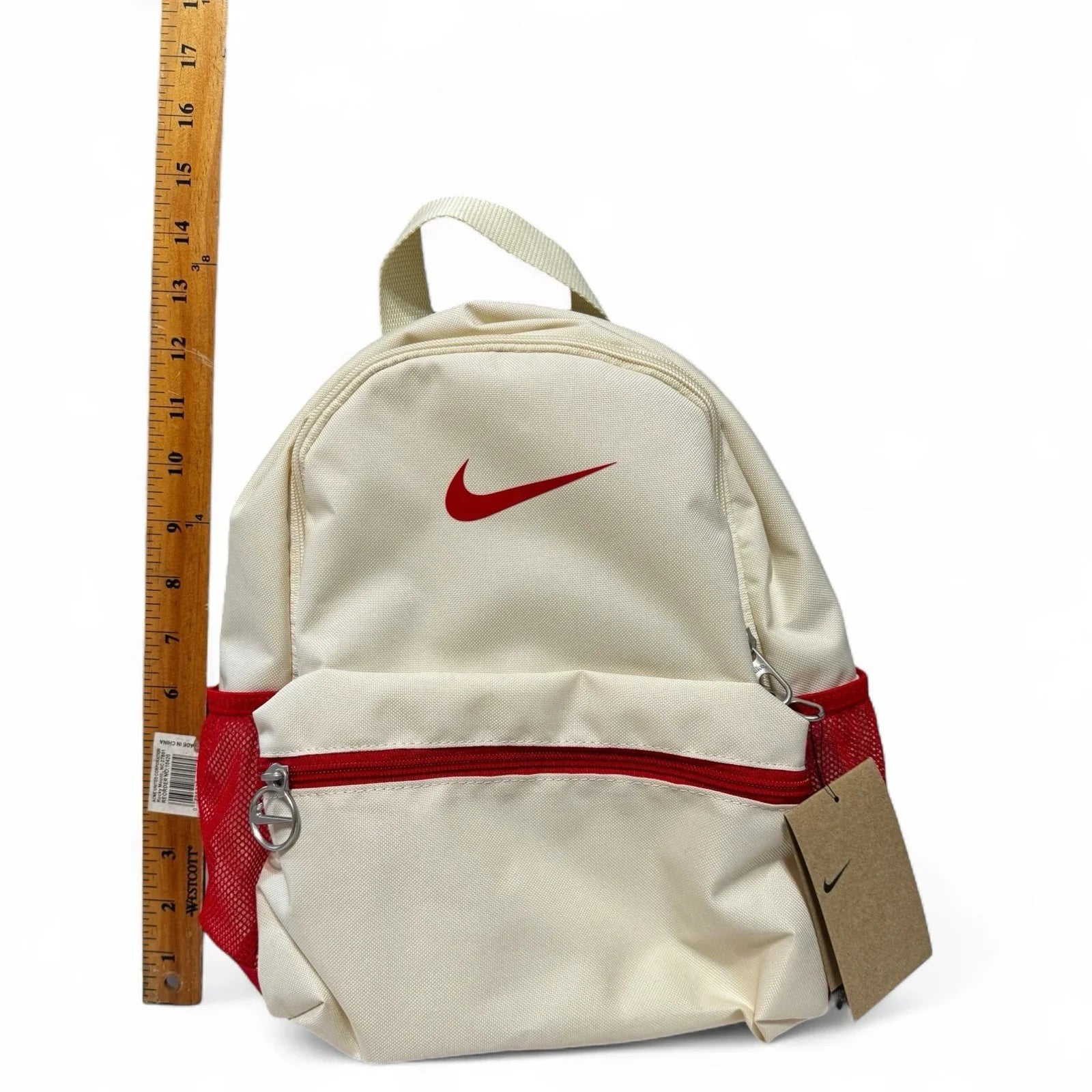 Nike Brasilia Heritage Mini Travel Backpack Beach Red & Cream FZ7222 113 - Trendiez U ♥