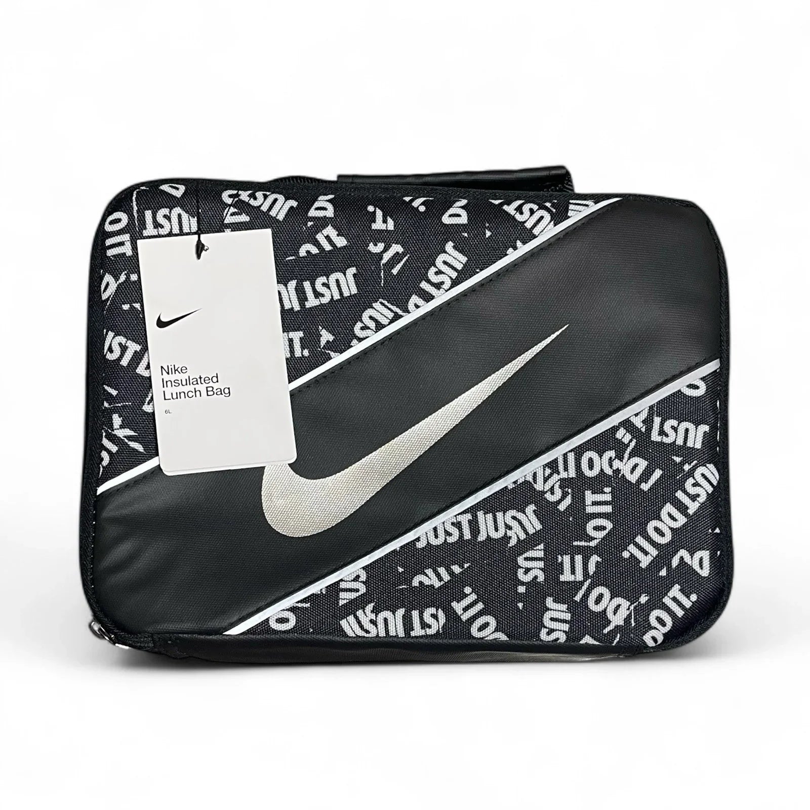 Nike Insulated Lunch Bag Swoosh Silver and Black New Back to School - Trendiez U ♥
