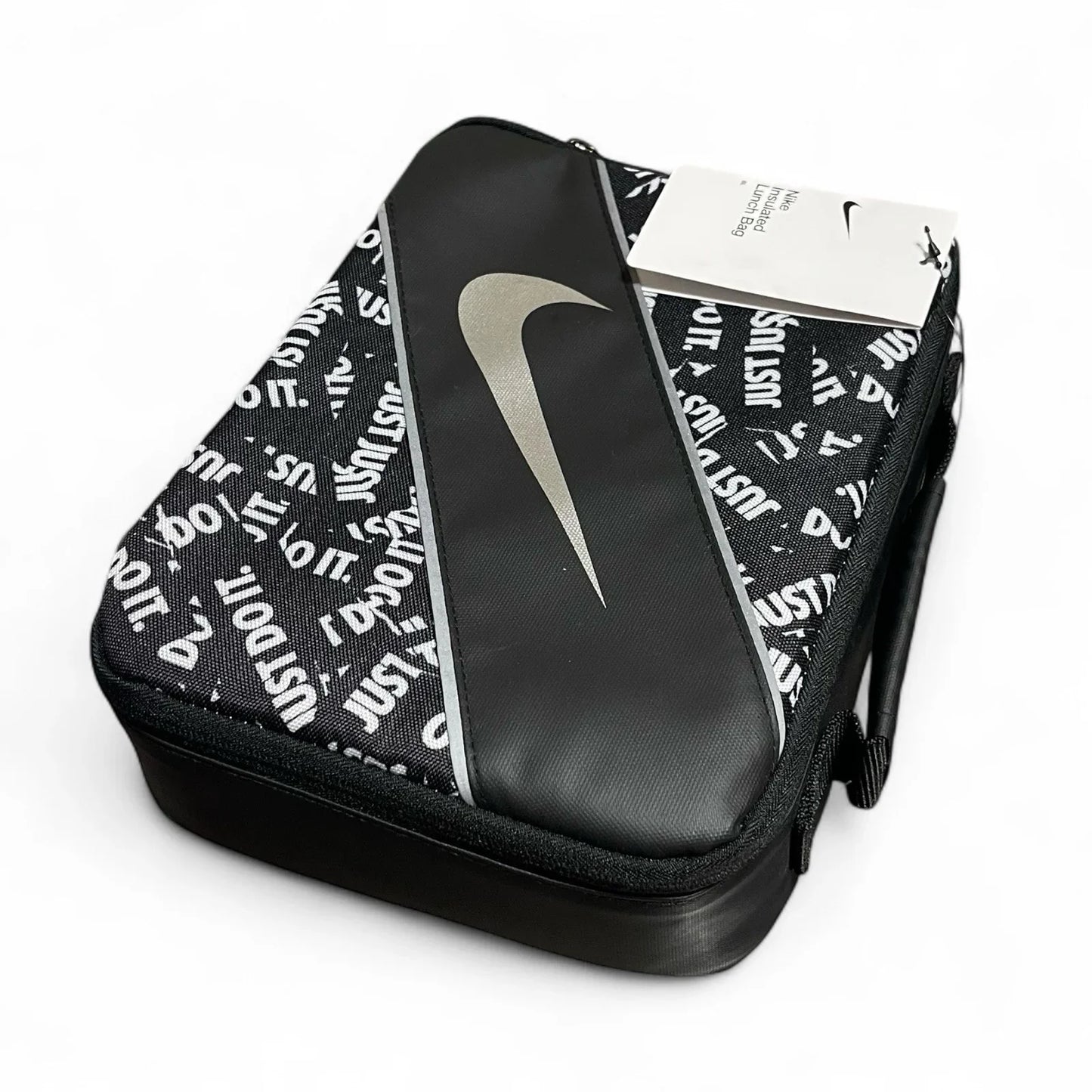 Nike Insulated Lunch Bag Swoosh Silver and Black New Back to School - Trendiez U ♥