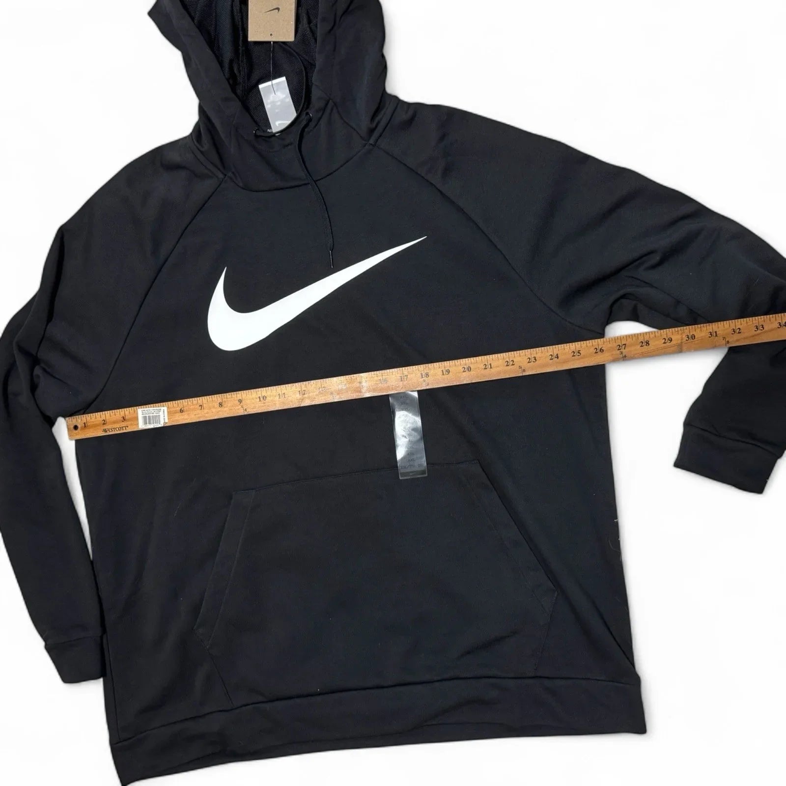 Nike Men’s Pullover Hoodie – 2XL Black Dri-FIT Training with Big Swoosh (CZ2425-010) - Trendiez U ♥