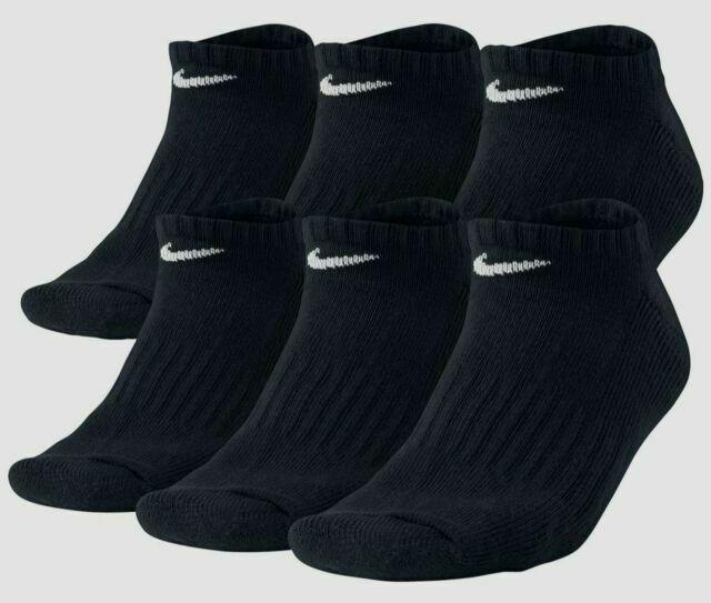 Nike Sports Socks Cushioned Dri- Fit No Show 6 Pairs Black Men’s Sz 8-12 - Trendiez U ♥