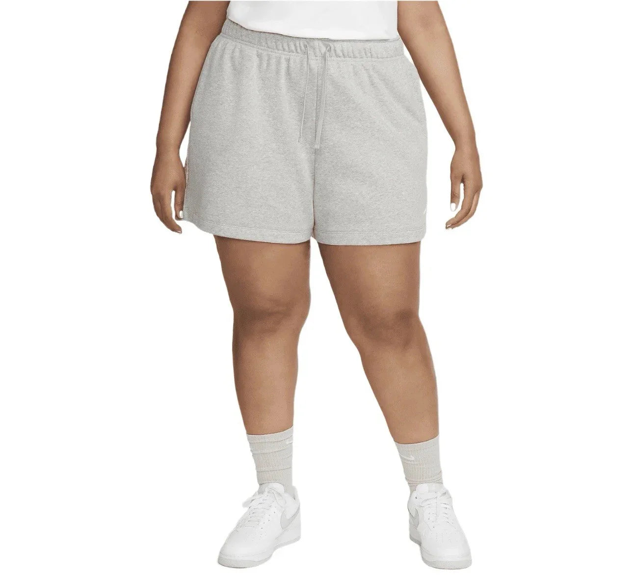 Nike Sportswear Club Fleece Women's Mid-Rise Shorts Light Gray - Trendiez U ♥
