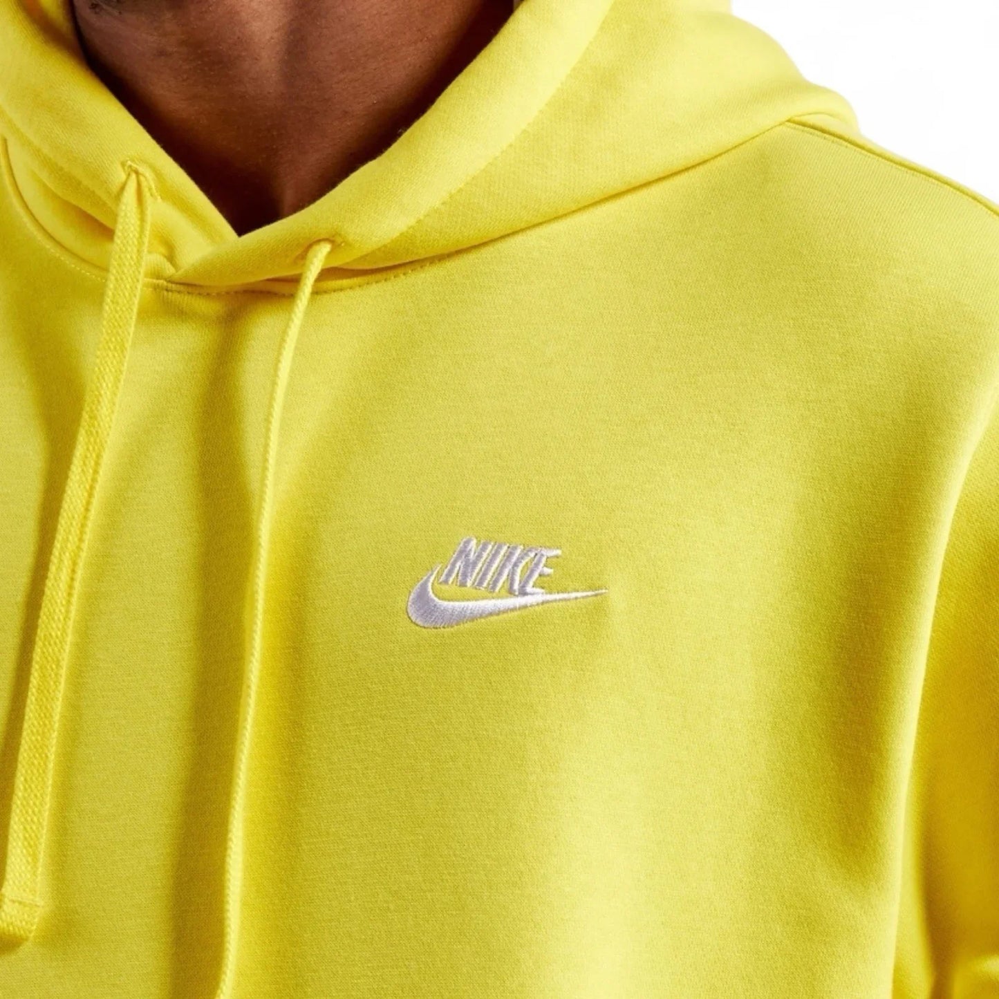 Nike Sportswear Men's Small Yellow Club Fleece Hoodie Pullover Athleisure 2XL - Trendiez U ♥