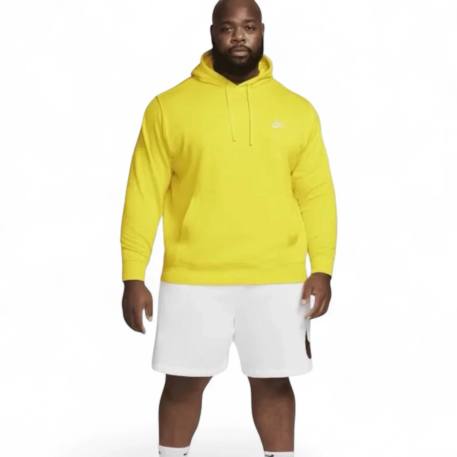 Nike Sportswear Men's Small Yellow Club Fleece Hoodie Pullover Athleisure 2XL - Trendiez U ♥